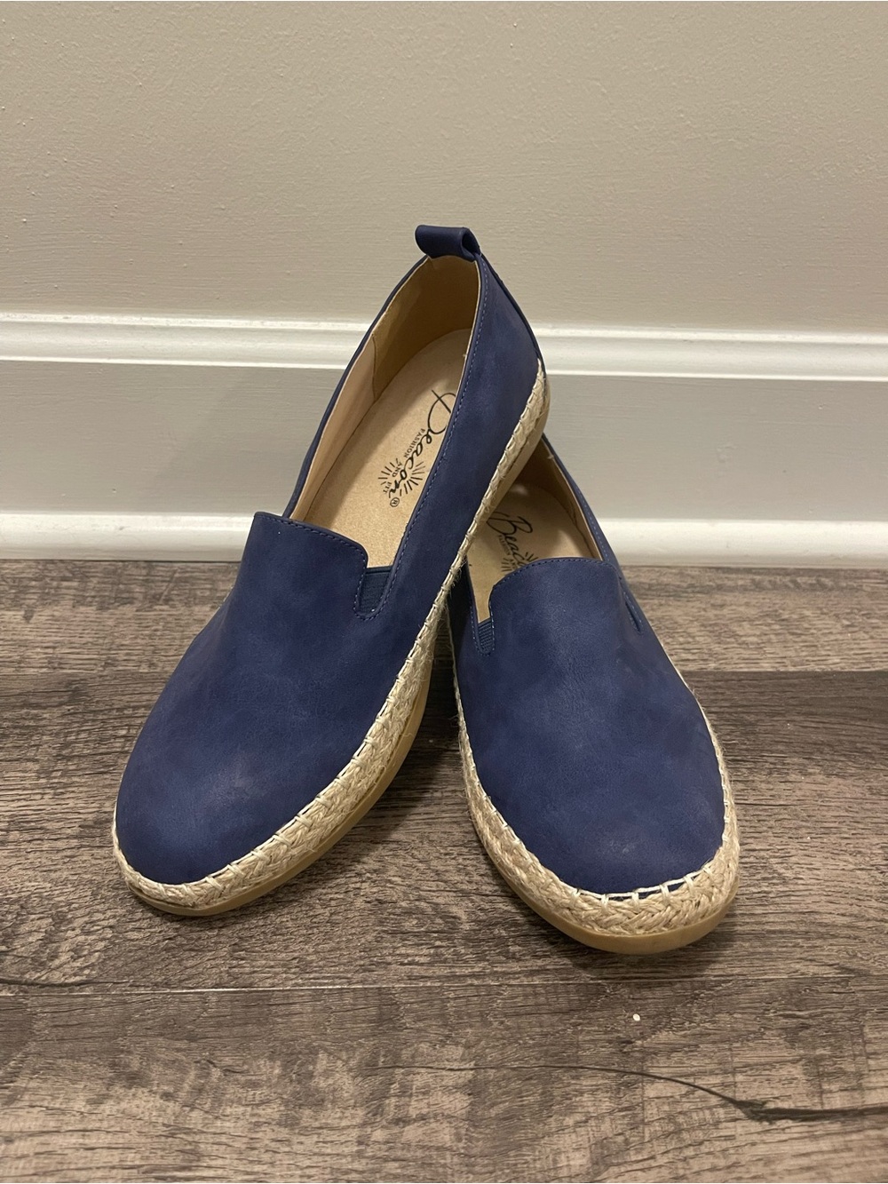 Beacon Navy Slip-On Espadrille Flats